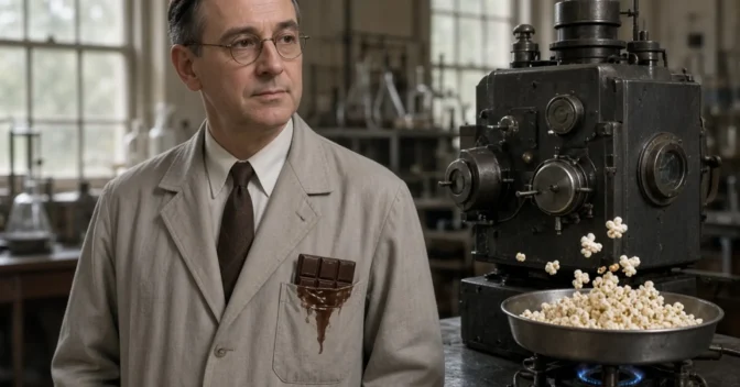 Notícias: Engenheiro de radar derrete barra de chocolate no bolso em 1945 e inventa o forno de micro-ondas que transformaria a cozinha doméstica