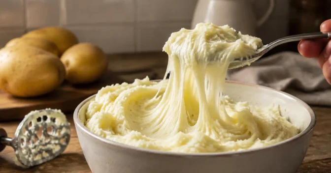Notícias: Eu bati a batata no liquidificador para conseguir um purê mais liso, mas o resultado virou uma massa elástica porque trabalhei demais o amido