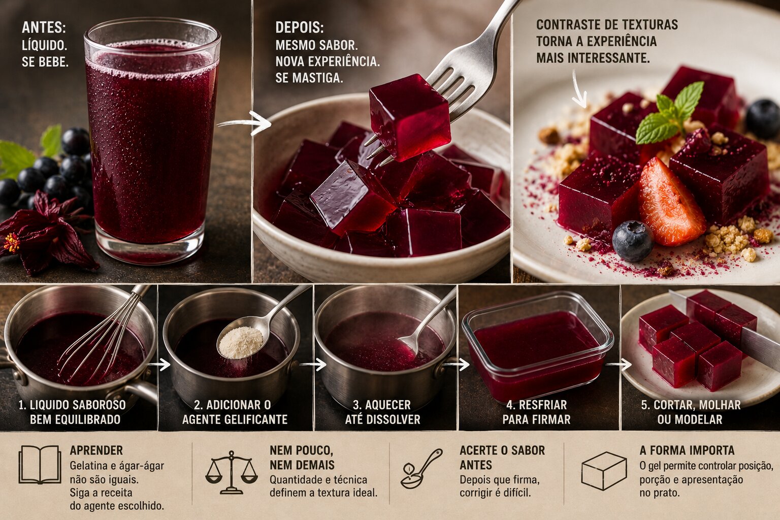 Eu sempre pensei em bebidas e sobremesas como categorias definidas pelos ingredientes. Suco era líquido....