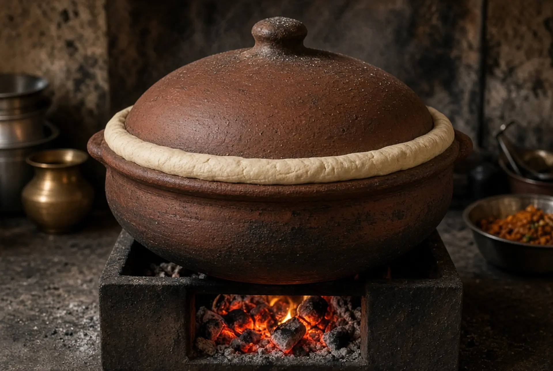Nas cozinhas reais dos Nizams de Hyderabad, no sul da Índia, uma técnica de cocção...
