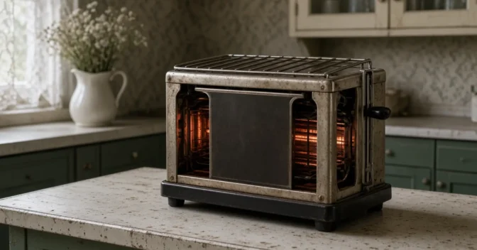 Notícias: Torradeiras elétricas dos anos 1930 tinham resistências expostas e provocavam incêndios domésticos frequentes